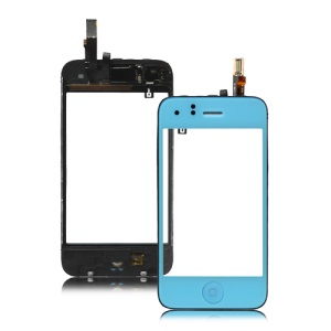 iPhone 3GS Touch Screen Digitizer with Home Button Bezel Earpiece ect - Baby Blue