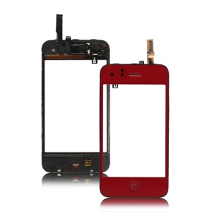 iPhone 3GS Touch Screen Digitizer with Home Button Bezel Earpiece ect - Red