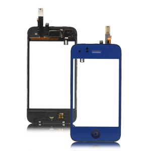 iPhone 3GS Touch Screen Digitizer with Home Button Bezel Earpiece ect - Dark Blue