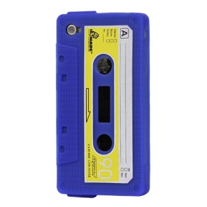 Cassette Tape Silicone Case for iPhone 4 4S - Blue