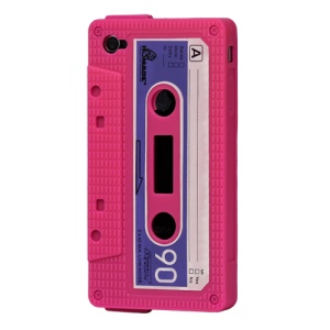 Cassette Tape Silicone Case for iPhone 4 4S - Rose