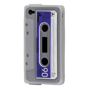Cassette Tape Silicone Case for iPhone 4 4S - Transparent