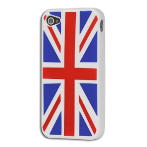 Union Jack Flag Silicone Case Cover for iPhone 4