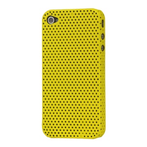 Perforated Ventilated Hard Case for iPhone 4 - Yellow
