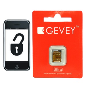GEVEY Ultra Untethered Unlock Sim Crad for iPhone 4