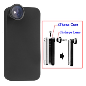 Apple iPhone 4 Fisheye Lens with Hard Case - Black