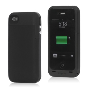 2000mAh External Backup Battery Charger Case for iPhone 4 4S - Black