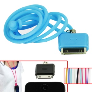 Modern Silicone Lanyard Neck Strap Chain w/ Dock Connector for iPod Nano Touch iPhone 3G 3GS 4G