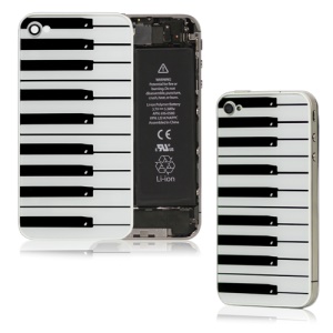 Piano Keyboard Back Cover Housing Replacement for iPhone 4