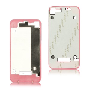 Plastic Frame Bezel for iPhone 4 Back Cover Housing - Pink