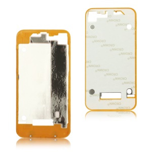 Plastic Frame Bezel for iPhone 4 Back Cover Housing - Orange