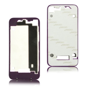 Plastic Frame Bezel for iPhone 4 Back Cover Housing - Purple