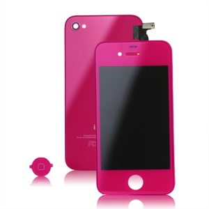Colored iPhone 4 Conversion Kit (LCD Assembly + Back Housing + Home Button) - Rose