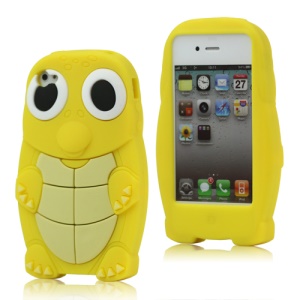 Adorable Sea Turtle Silicone Case for iPhone 4 4S - Yellow
