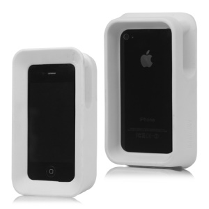 Max Protection Stand Case Cover Arkhippo 2 for iPhone 4 4S - White