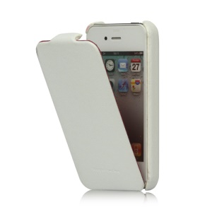 Genuine HOCO Duke Advanced Leather Case Cover for iPhone 4 4S - White