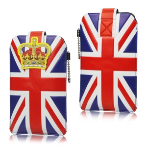 Union Jack Flag Leather Pouch Case for iPhone 4 4S / Samsung I9300 Galaxy S 3 / III