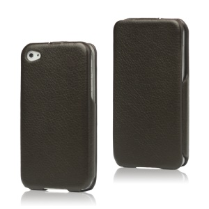 Slim Leather Case Cover for iPhone 4 4S - Brown