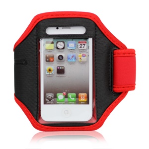iPhone 4 4S Adjustable Sports Armband Case - Red