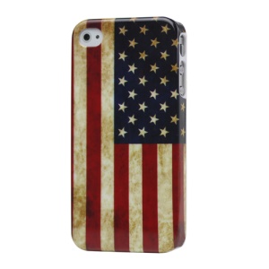 Retro American Flag Hard Case Cover for iPhone 4 4S