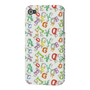 iPhone 4 4S Rubberized Hard Cover English Alphabet