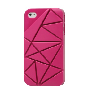 Premium 3D Hard Plastic Case Cover for iPhone 4 4S - Rose