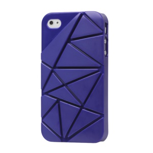Premium 3D Hard Plastic Case Cover for iPhone 4 4S - Dark Blue