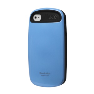 Glossy Hard Cover Case for iPhone 4 4S - Baby Blue