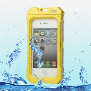iPega Waterproof Hard Plastic Case Cover for iPhone 4 4S - Yellow