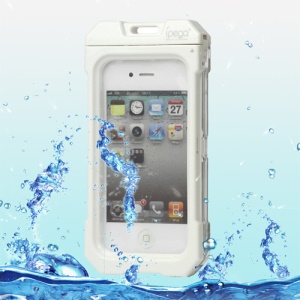 Waterproof Hard Plastic Case Cover for iPhone 4 4S - White