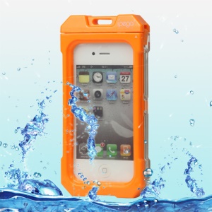 iPega Waterproof Hard Plastic Case Cover for iPhone 4 4S - Orange