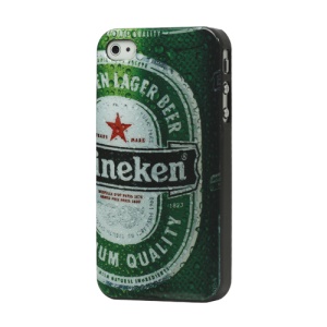 Frozen Beer Water Drops Heineken Pattern Plastic Case for iPhone 4 4S
