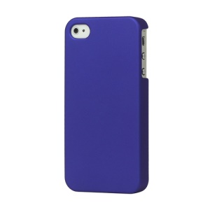 Rubberized Hard Case Cover for iPhone 4 4S - Dark Blue