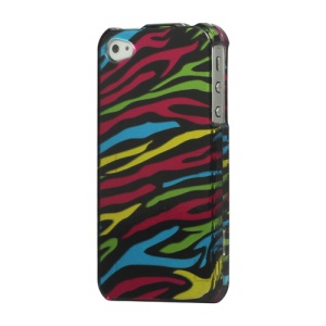 Zebra Hard Plastic Case Cover for iPhone 4 4S - Colorized