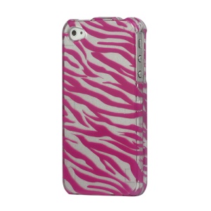 Zebra Hard Plastic Case Cover for iPhone 4 4S - Pink