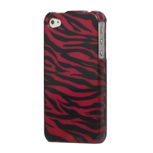 Zebra Hard Plastic Case Cover for iPhone 4 4S - Rose
