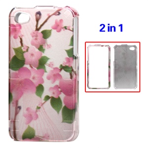 Detachable Peach Blossom Hard Case for iPhone 4 4S