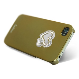 Eileen Hearts Lime Series Electroplating Diamante Case for iPhone 4 4S - Gold