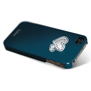 Eileen Hearts Lime Series Electroplating Diamante Case for iPhone 4 4S - Capri Blue