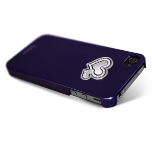 Eileen Hearts Lime Series Electroplating Diamante Case for iPhone 4 4S - Violet Purple