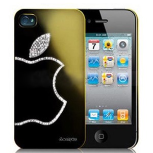 Sparkling Diamond Electroplating Case for iPhone 4 4S - Gold