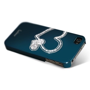 Eileen Big Heart Lime Series Swarovski Diamond Case for iPhone 4 4S - Capri Blue
