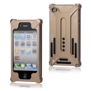 Transformer Metal Bumper Case for iPhone 4 4S - Brown