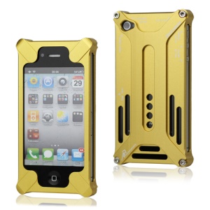 Transformer Metal Bumper Case for iPhone 4 4S - Gold