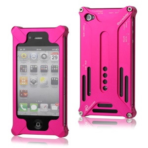 Transformer Metal Bumper Case for iPhone 4 4S - Rose