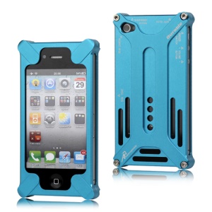 Transformer Metal Bumper Case for iPhone 4 4S - Baby Blue