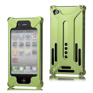 Transformer Metal Bumper Case for iPhone 4 4S - Green