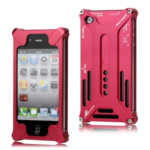 Transformer Metal Bumper Case for iPhone 4 4S - Red