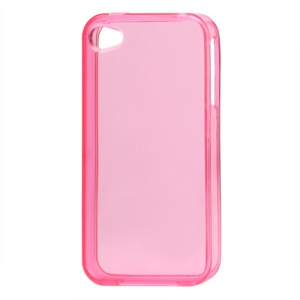 Glossy TPU Gel Case for iPhone 4 4S - Translucent Pink