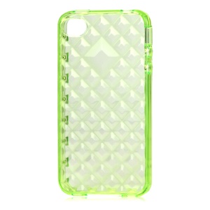 Water Cube TPU Gel Case for iPhone 4 4S - Translucent Green